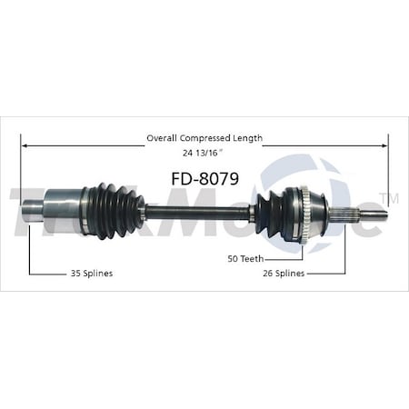 Surtrack Axle Cv Axle Shaft, Fd-8079 FD-8079
